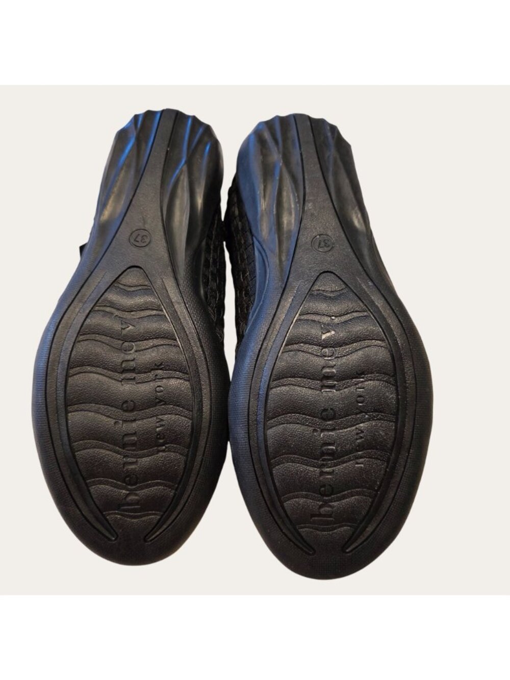 Bernie Mev Catwalk Ladies Black Size 37EU/6.5-7US NIB Woven Flat Ballet Slip On - Picture 5 of 7
